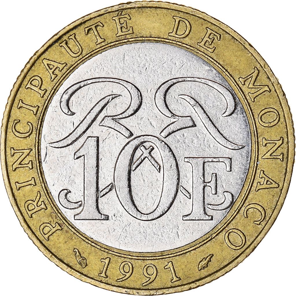Moneta, Monaco, 10 Francs, 1991