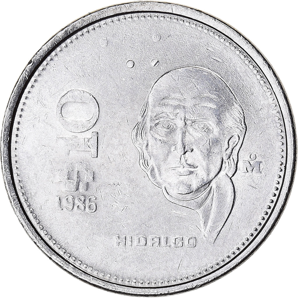 Moeda, México, 10 Pesos, 1986
