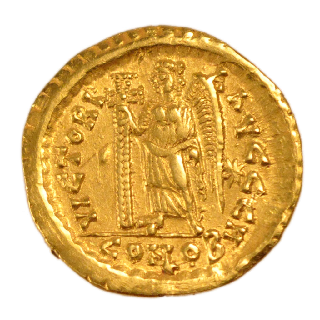 8. The End of Empire (363 AD to 476 AD), Solidus, Constantinople, AU(55-58),...