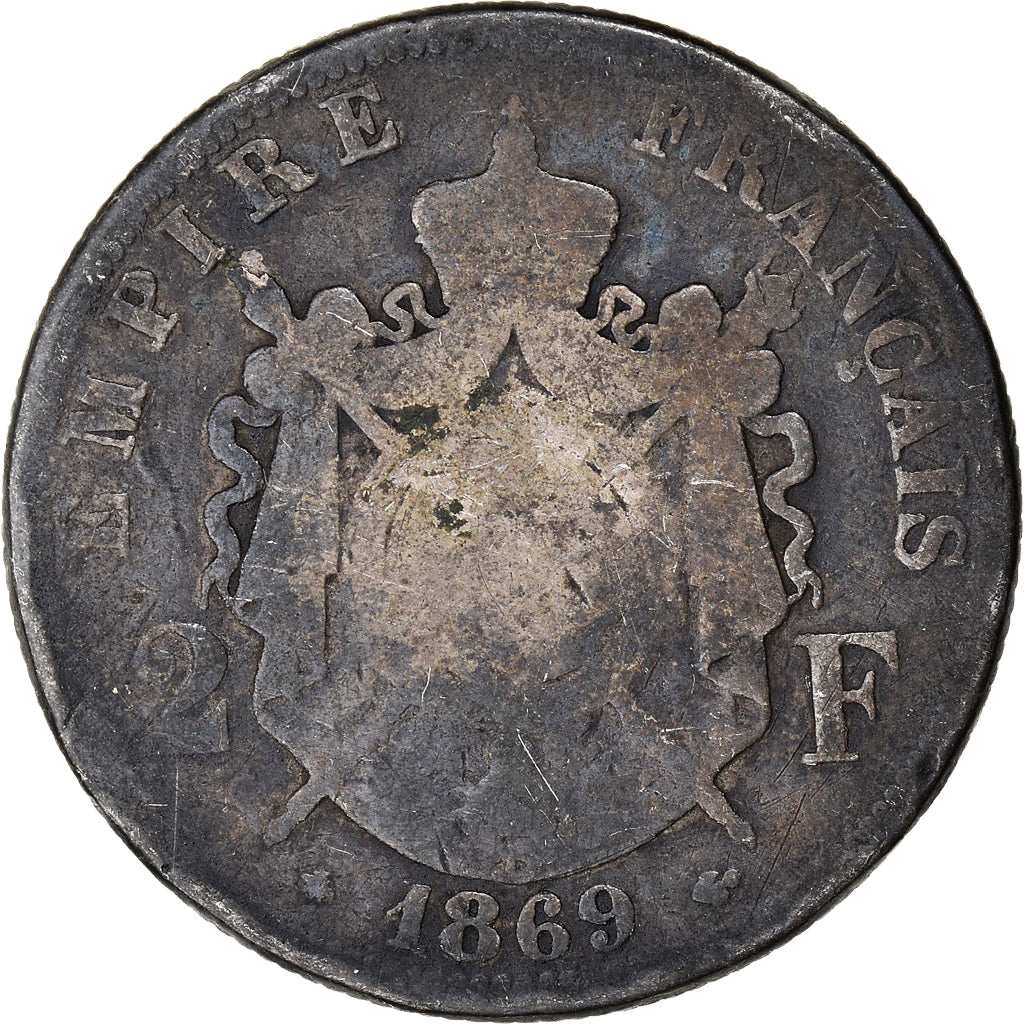 Moneta, Francia, 2 Francs, 1869
