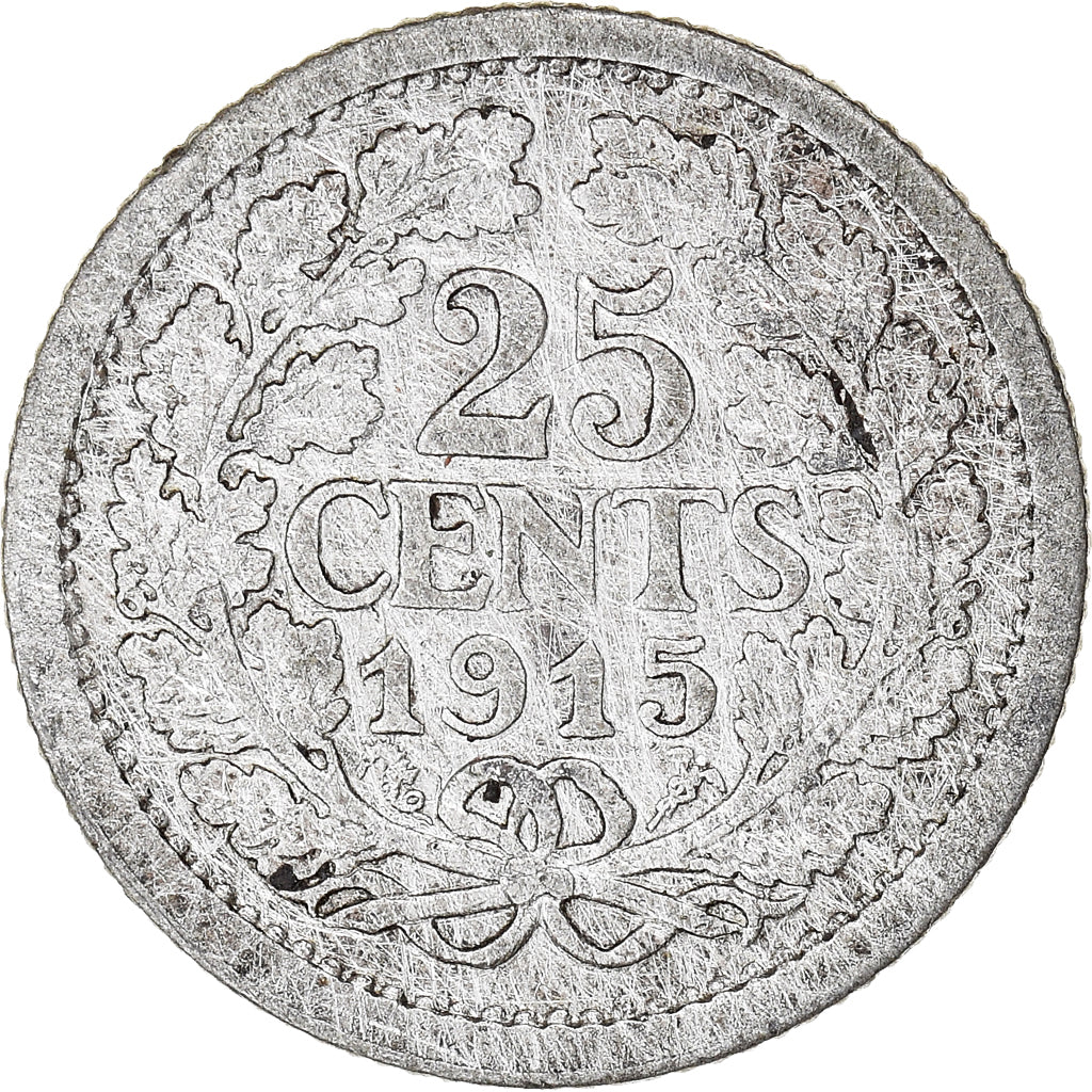 Moneda, Países Bajos, 25 Cents, 1915