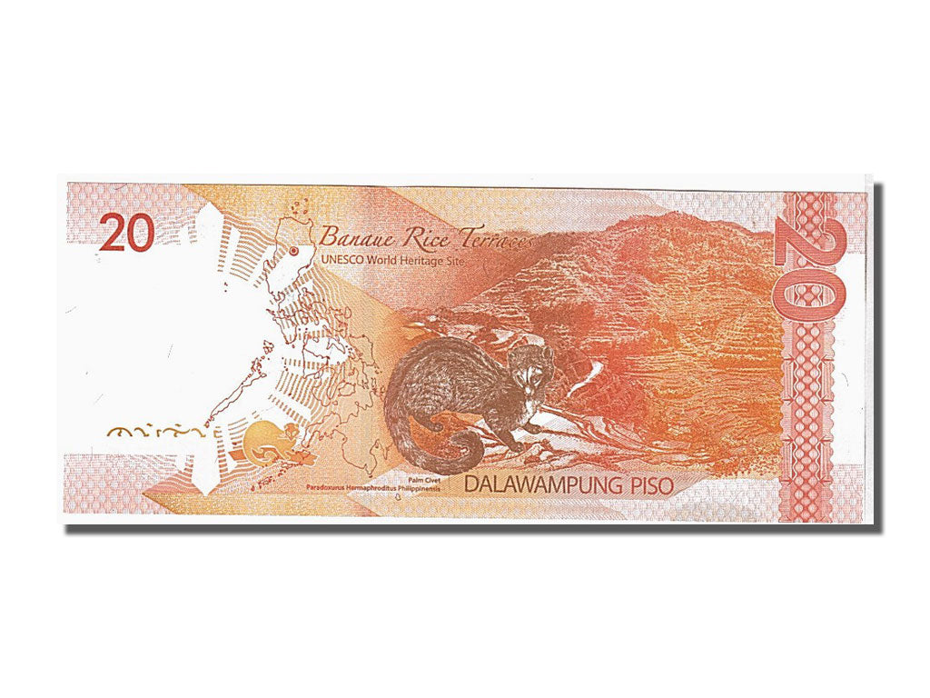 Banconote, Filippine, 20 Piso, 2010, KM:206a, FDS