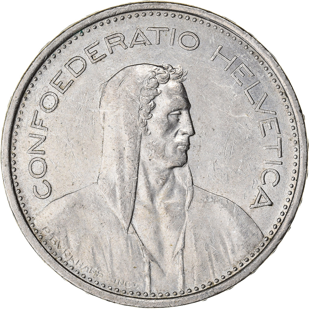Moneda, Suiza, 5 Francs, 1968