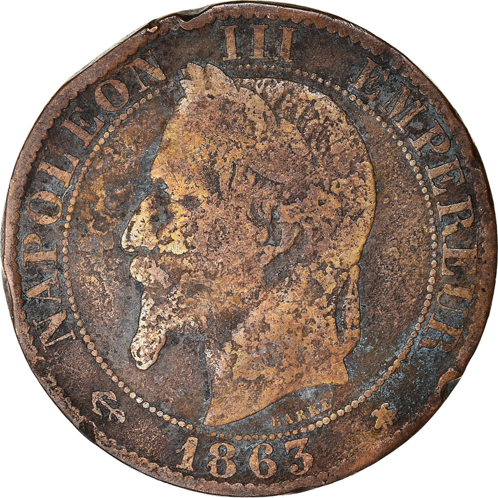 Monnaie, France, 5 Centimes, 1863
