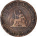 Moeda, INDOCHINA FRANCESA, Cent, 1889