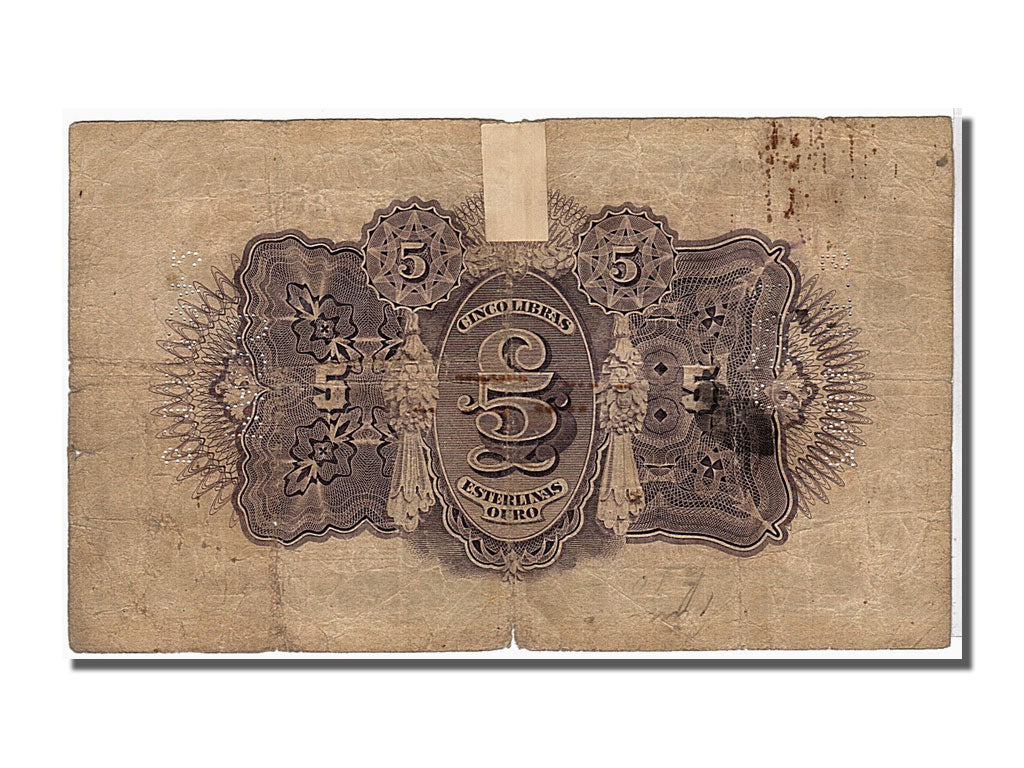 Banknote, Mozambique, 5 Libras, 1919, KM:R21, VF(20-25)