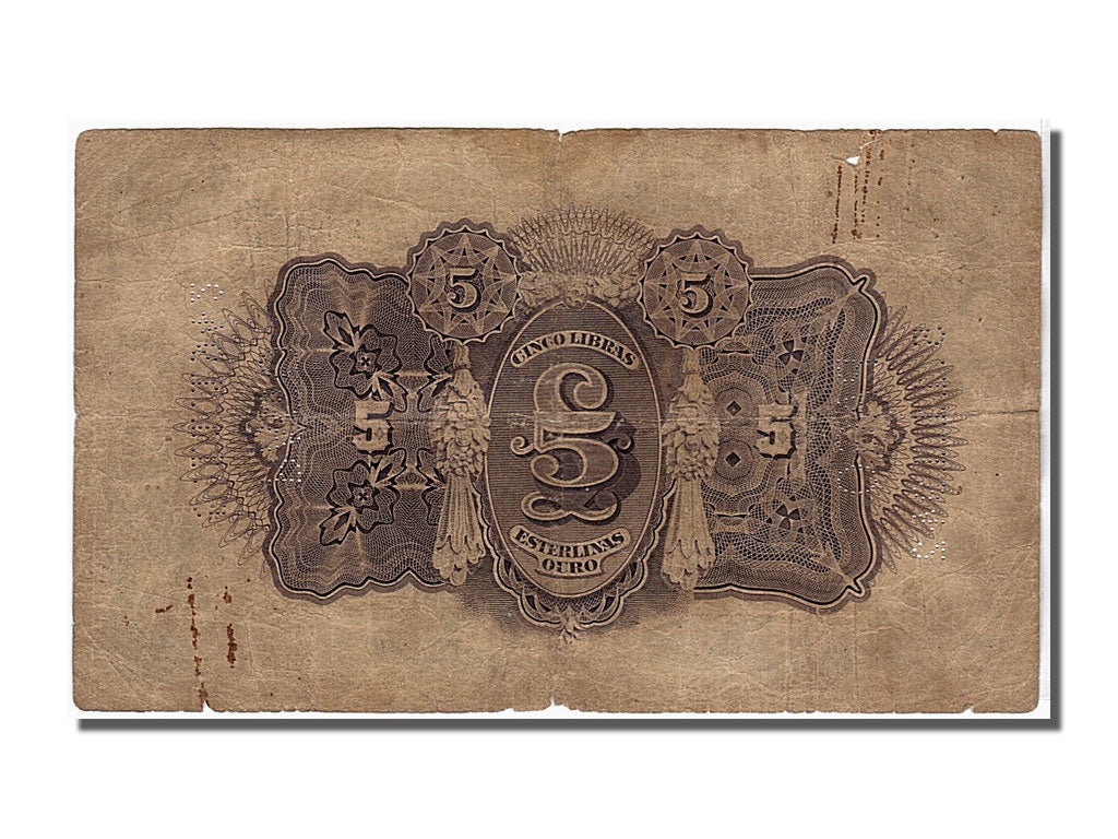Banconote, Mozambico, 5 Libras, 1919, MB