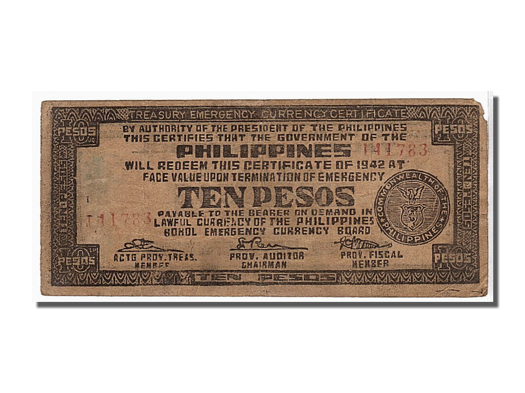 Philippines, 10 Pesos, 1942, KM #S137e, EF(40-45), 141783