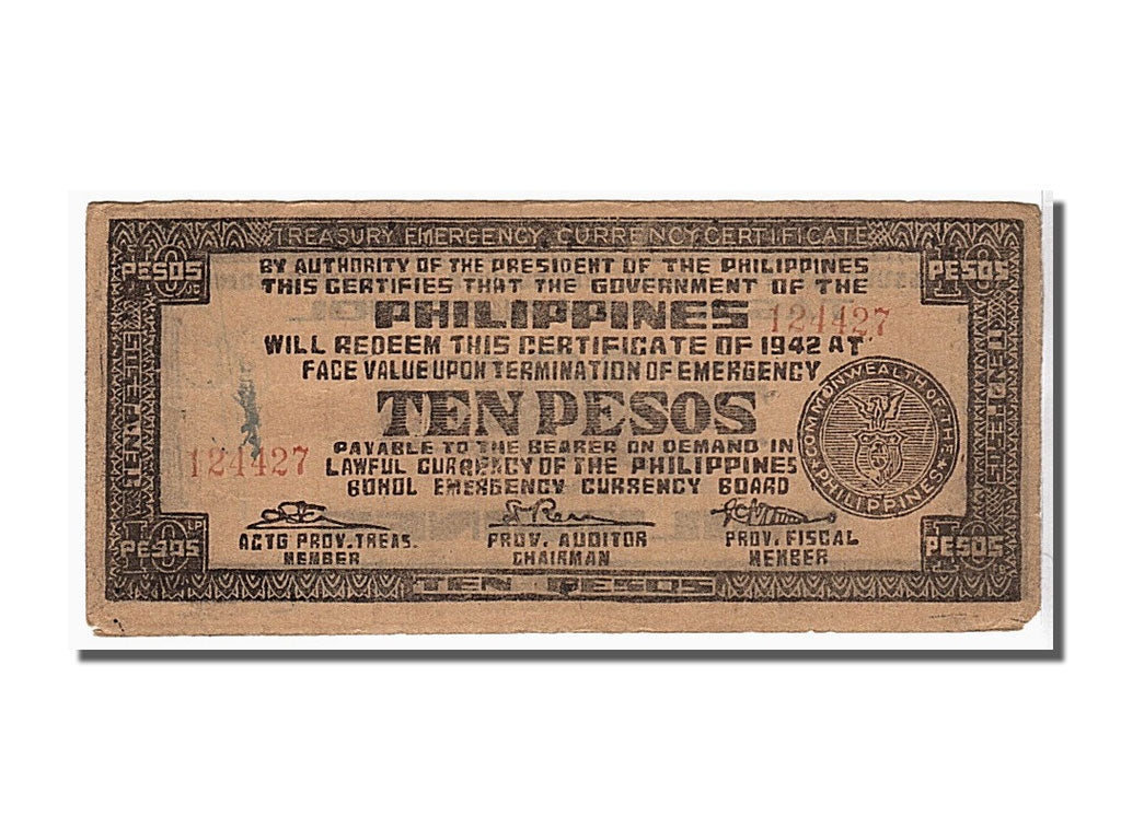 Filippine, 10 Pesos, 1919, KM:S137e, BB