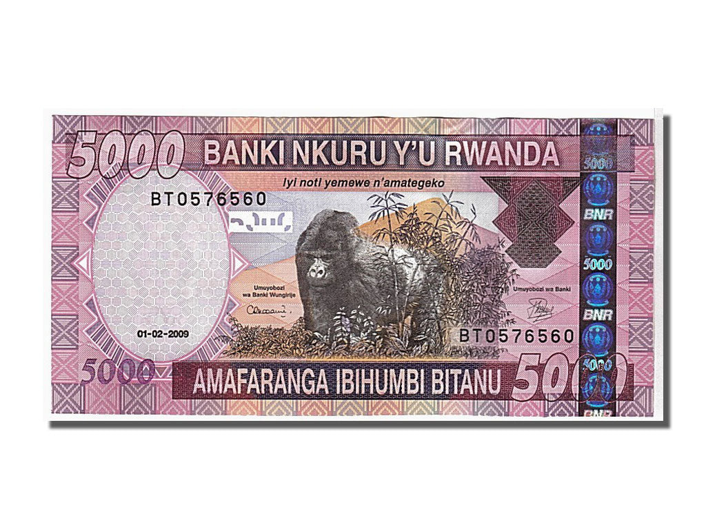 Ruanda, 5000 Francs, 2009, KM:33b, FDS