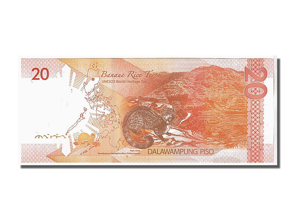 Geldschein, Philippinen, 20 Piso, 2010, KM:206a, UNZ