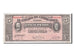 Banknote, Mexico - Revolutionary, 5 Pesos, 1914, AU(55-58)