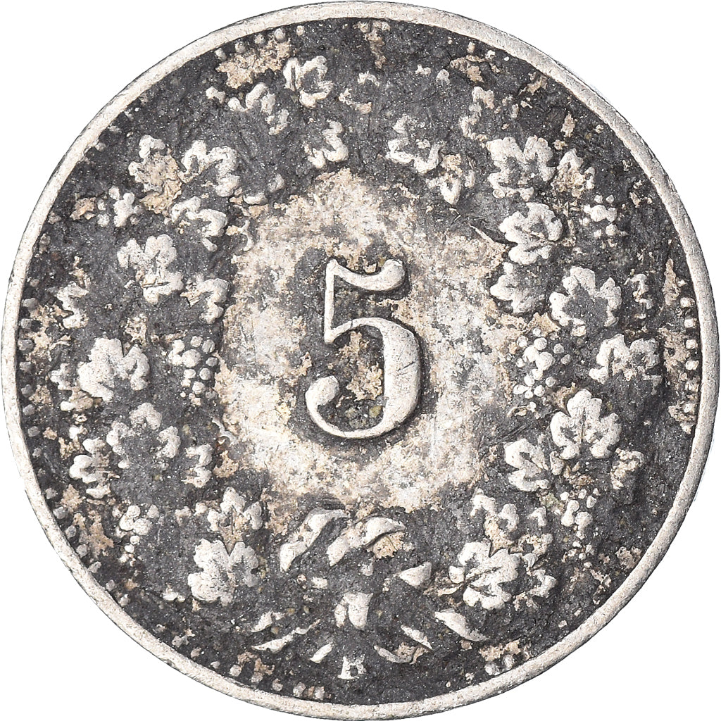 Moneda, Suiza, 5 Rappen, 1899
