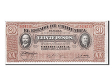 Banknote, Mexico - Revolutionary, 20 Pesos, 1914, AU(55-58)