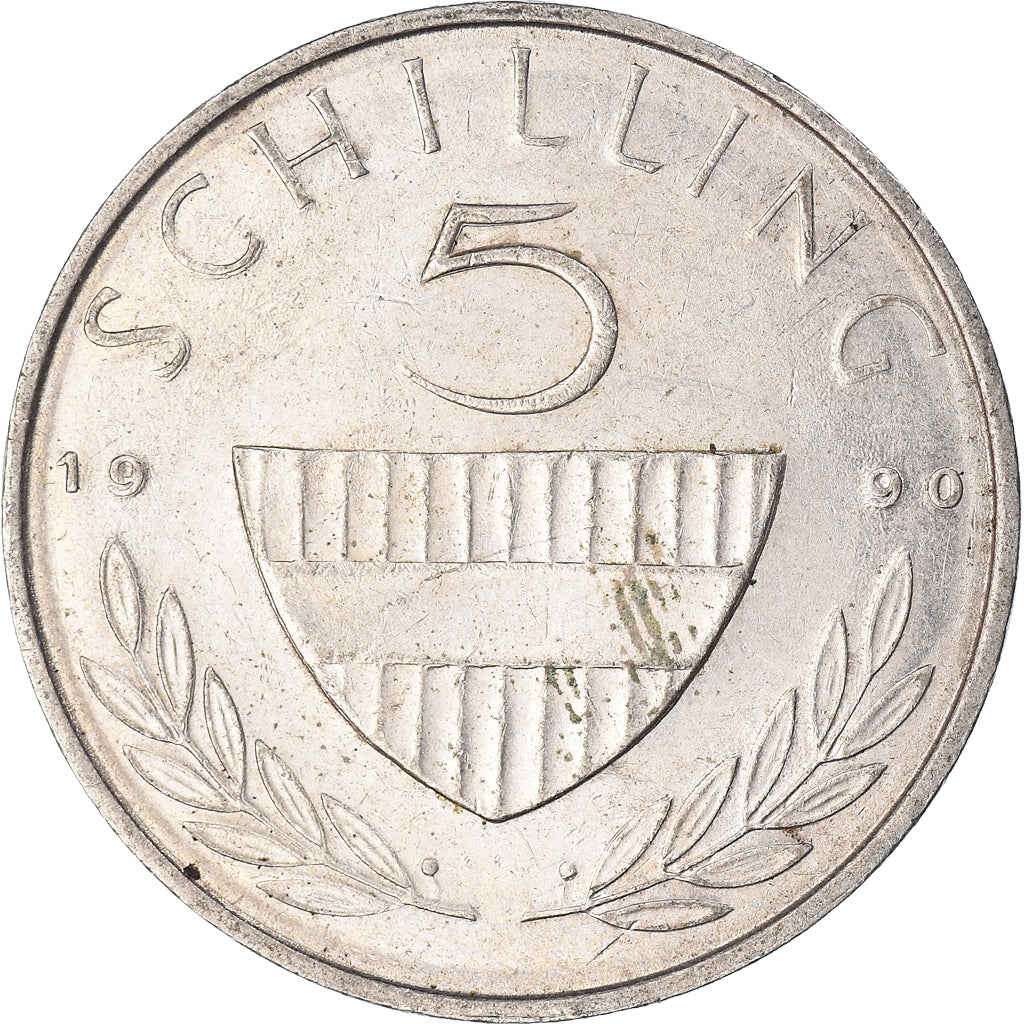 Monnaie, Autriche, 5 Schilling, 1990