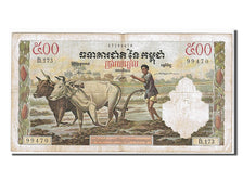 Banknote, Cambodia, 500 Riels, 1914, KM:14c, EF(40-45)
