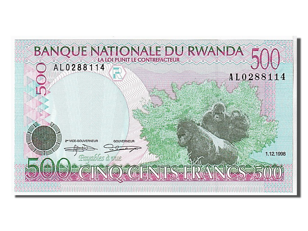 Geldschein, Ruanda, 500 Francs, 1988, KM:26a, UNZ