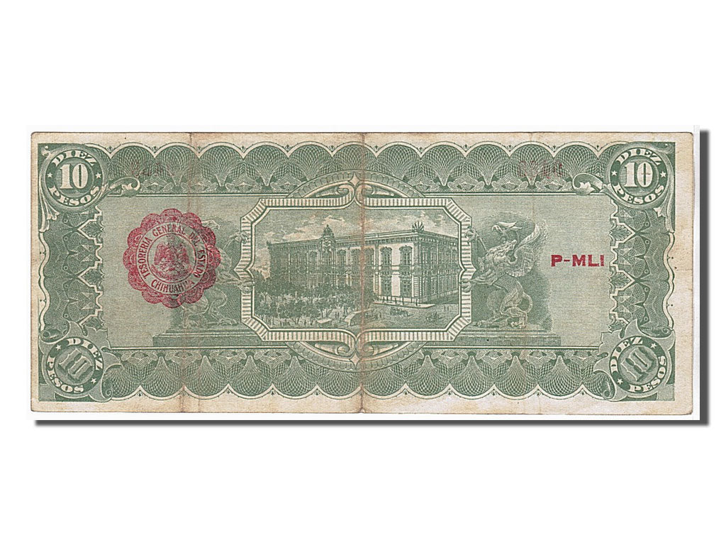 Banknote, Mexico - Revolutionary, 10 Pesos, 1914, KM:S533c, EF(40-45)
