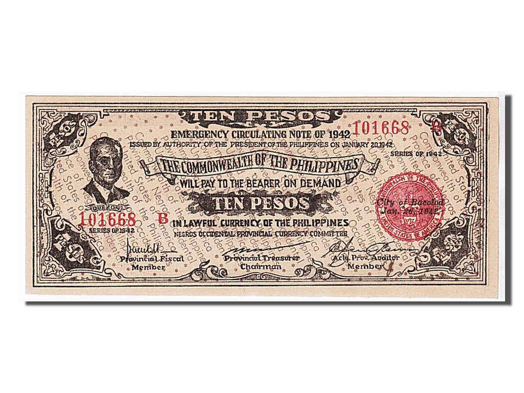 Banknote, Philippines, 10 Pesos, 1942, UNC(65-70)