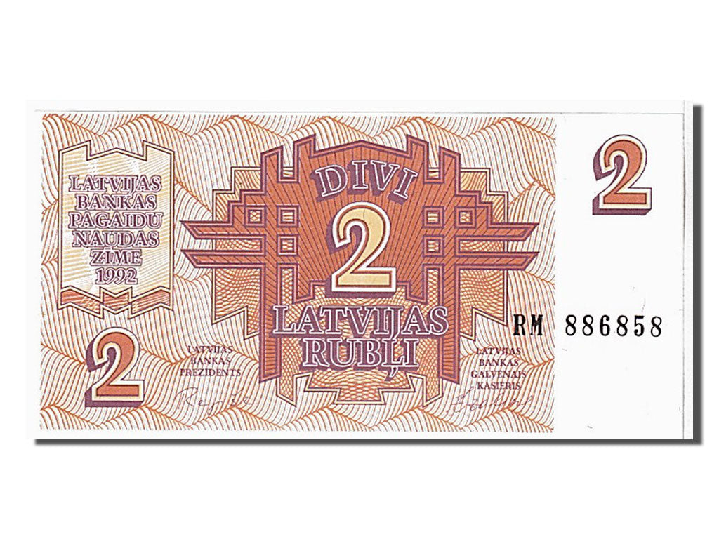 Geldschein, Latvia, 2 Rubli, 1992, UNZ