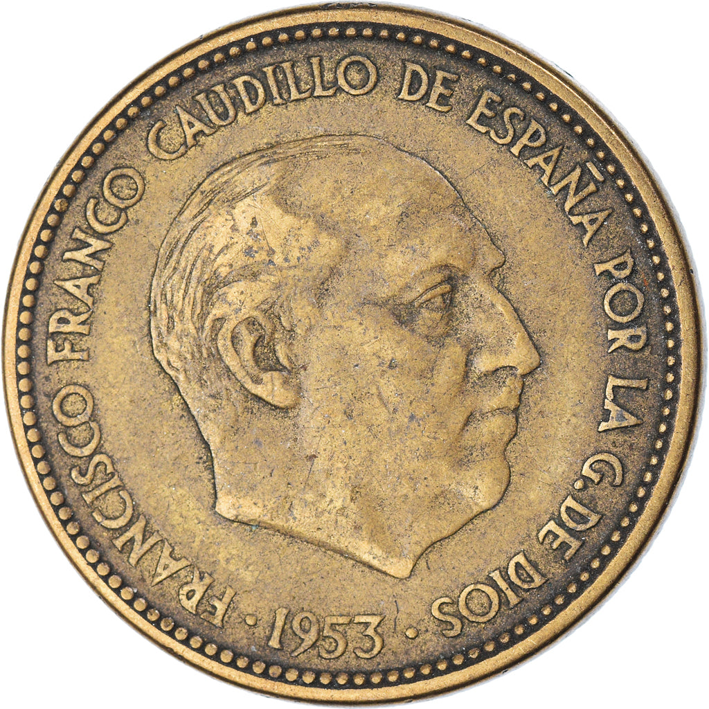 Moeda, Espanha, 2-1/2 Pesetas, Undated (1953)