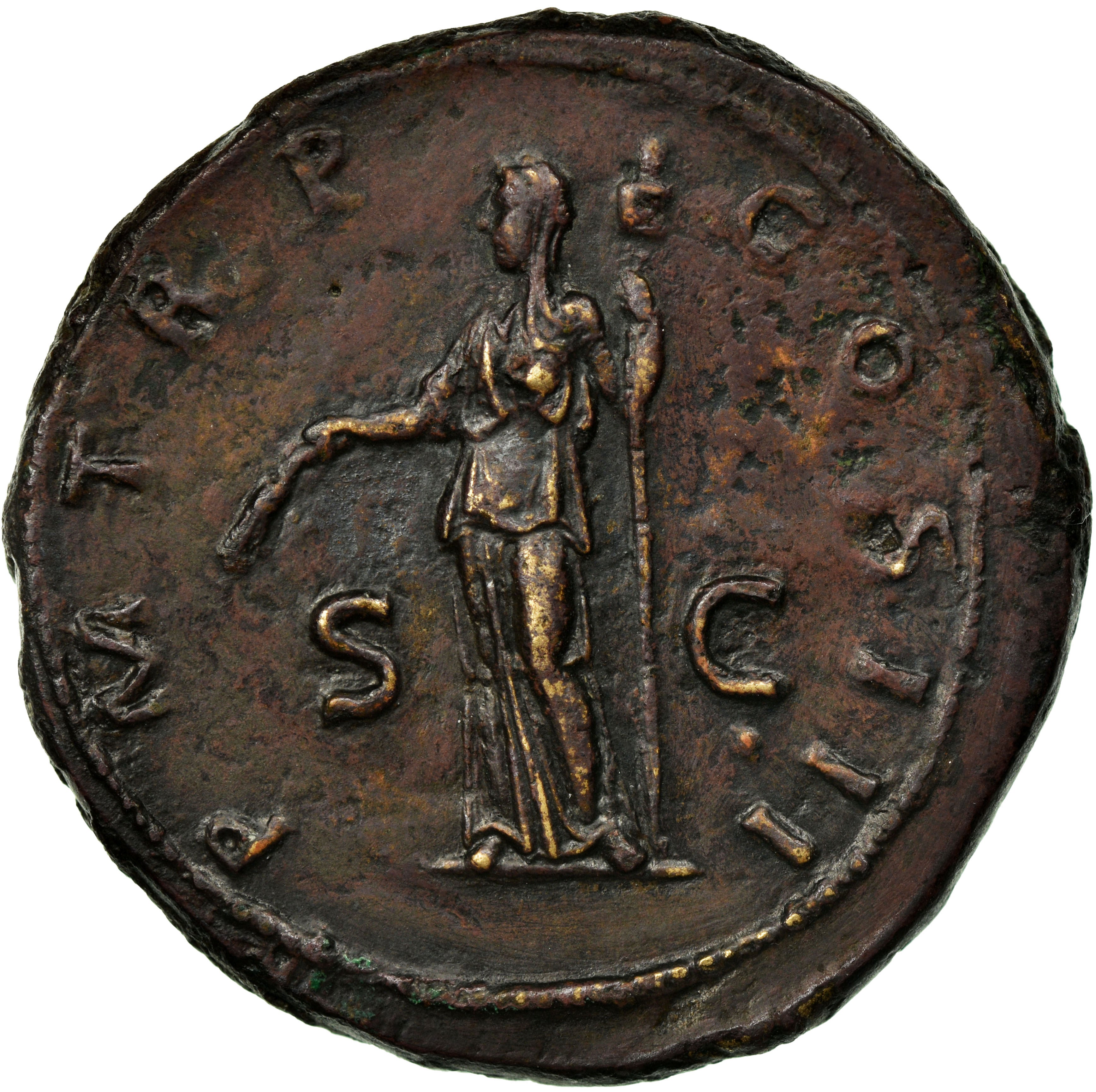 Hadrian, Sestertius, Roma, AU(55-58), Bronze, 26.40