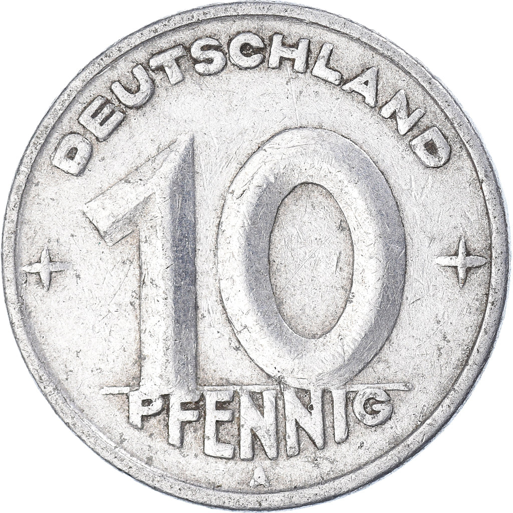 Moneta, REPUBBLICA DEMOCRATICA TEDESCA, 10 Pfennig, 1948