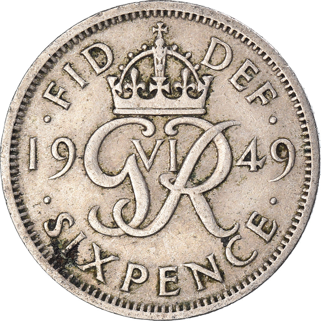 Munten, Groot Bretagne, 6 Pence, 1949