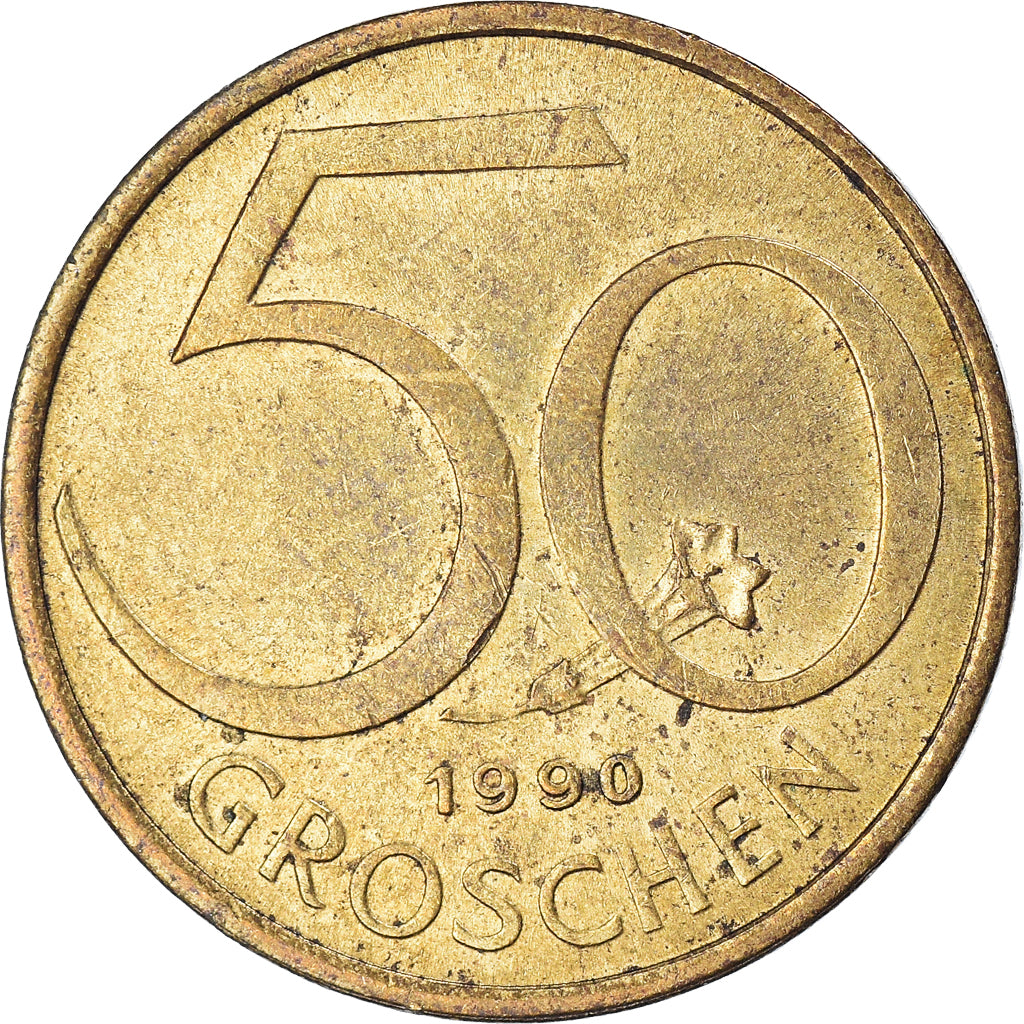 Coin, Austria, 50 Groschen, 1990