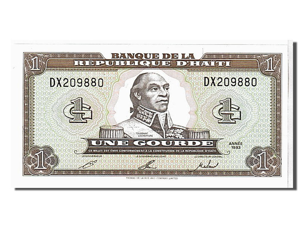 Banknote, Haiti, 1 Gourde, 1992, KM:259a, UNC(65-70)