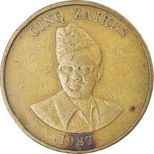 Moneda, Zaire, 5 Zaïres, 1987