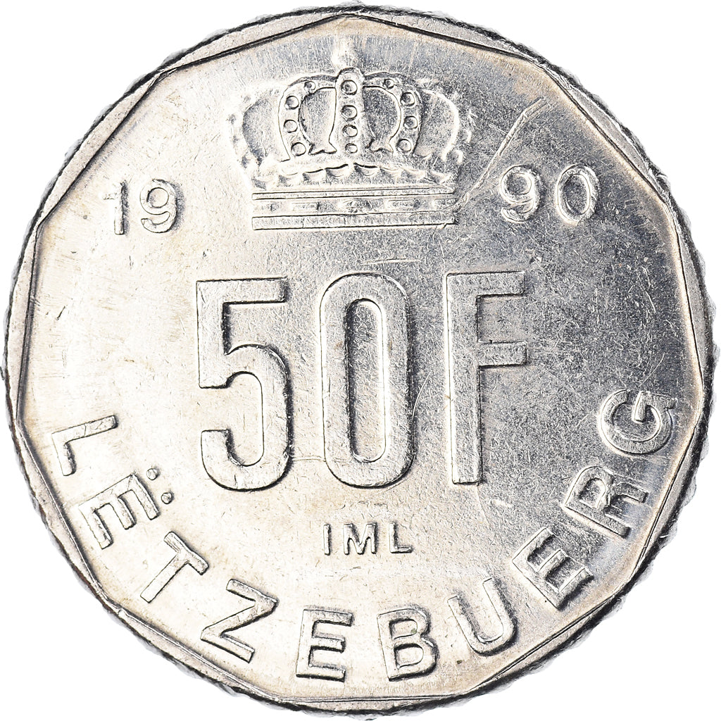 Monnaie, Luxembourg, 50 Francs, 1990