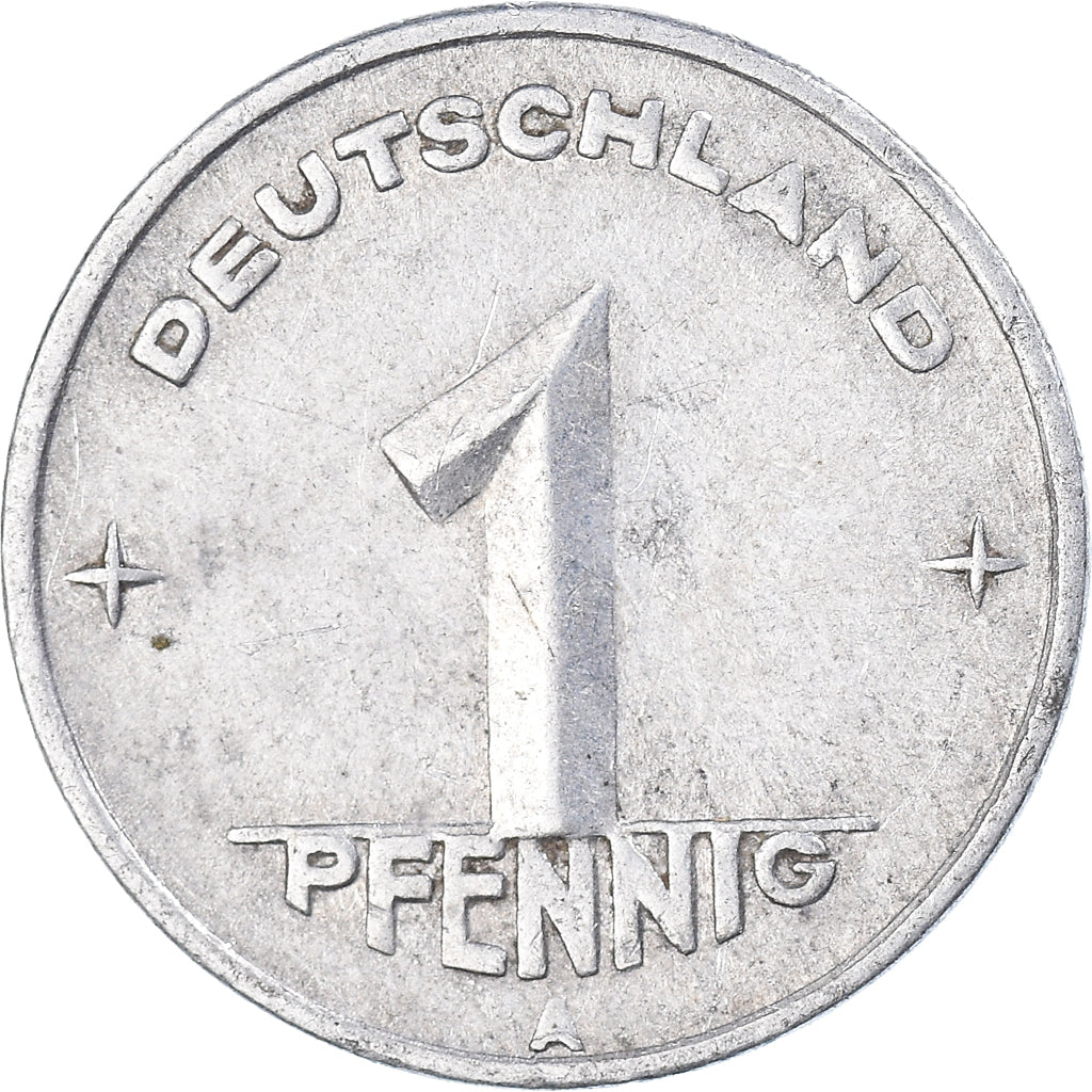 Moneta, REPUBBLICA DEMOCRATICA TEDESCA, 1 Pfennig, 1948