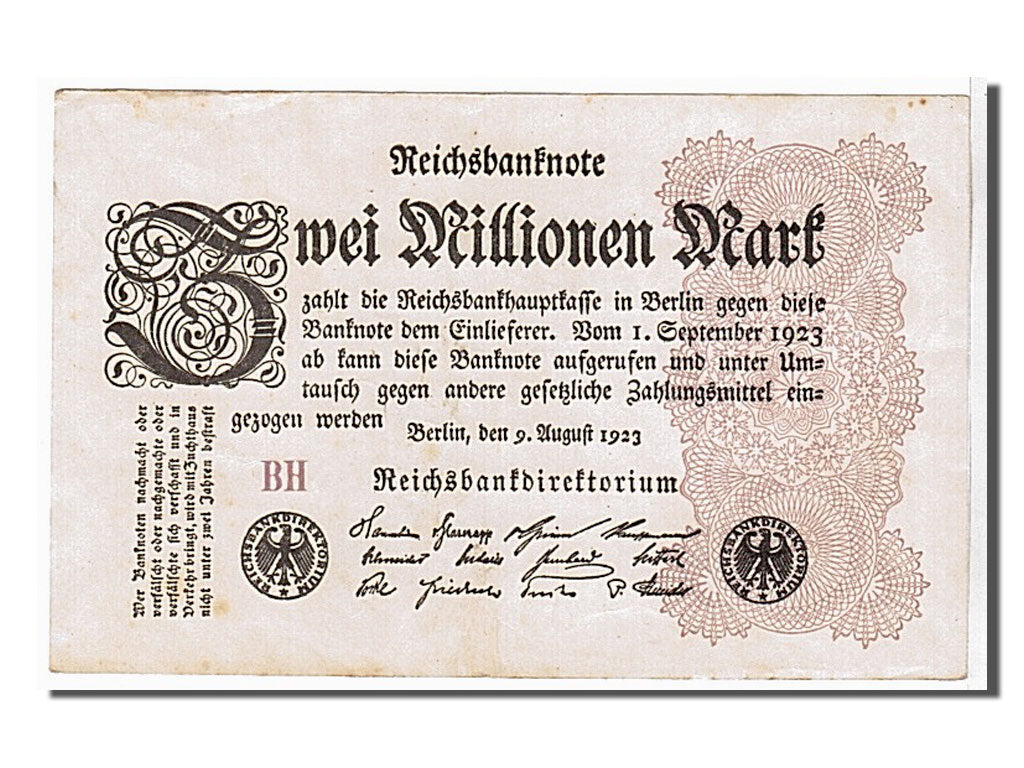 Banknote, Germany, 2 Millionen Mark, 1923, KM:103, AU(55-58)