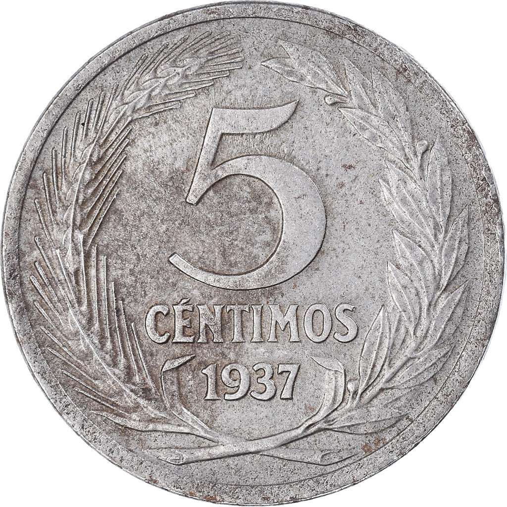 Moneda, España, 5 Centimos, 1937