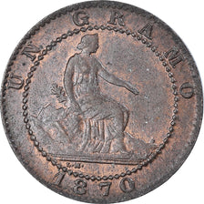 Munten, Spanje, Centimo, 1870