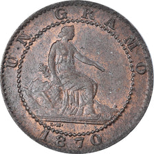 Monnaie, Espagne, Centimo, 1870