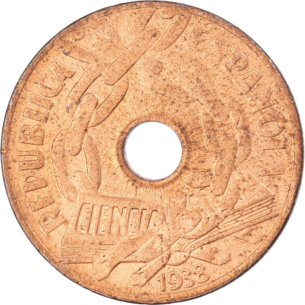 Moneda, España, 25 Centimos, 1938
