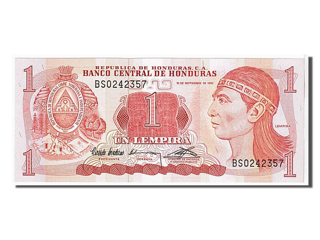 Honduras, 1 Lempira, 1992, KM #71, UNC(65-70), BS0242357