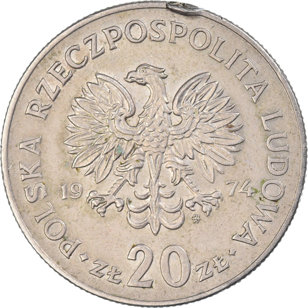 Moneta, Polska, 20 Zlotych, 1974