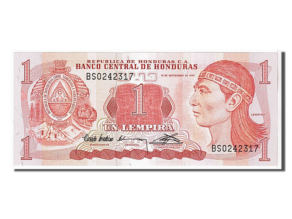 Billete, 1 Lempira, 1992, Honduras, KM:71, UNC