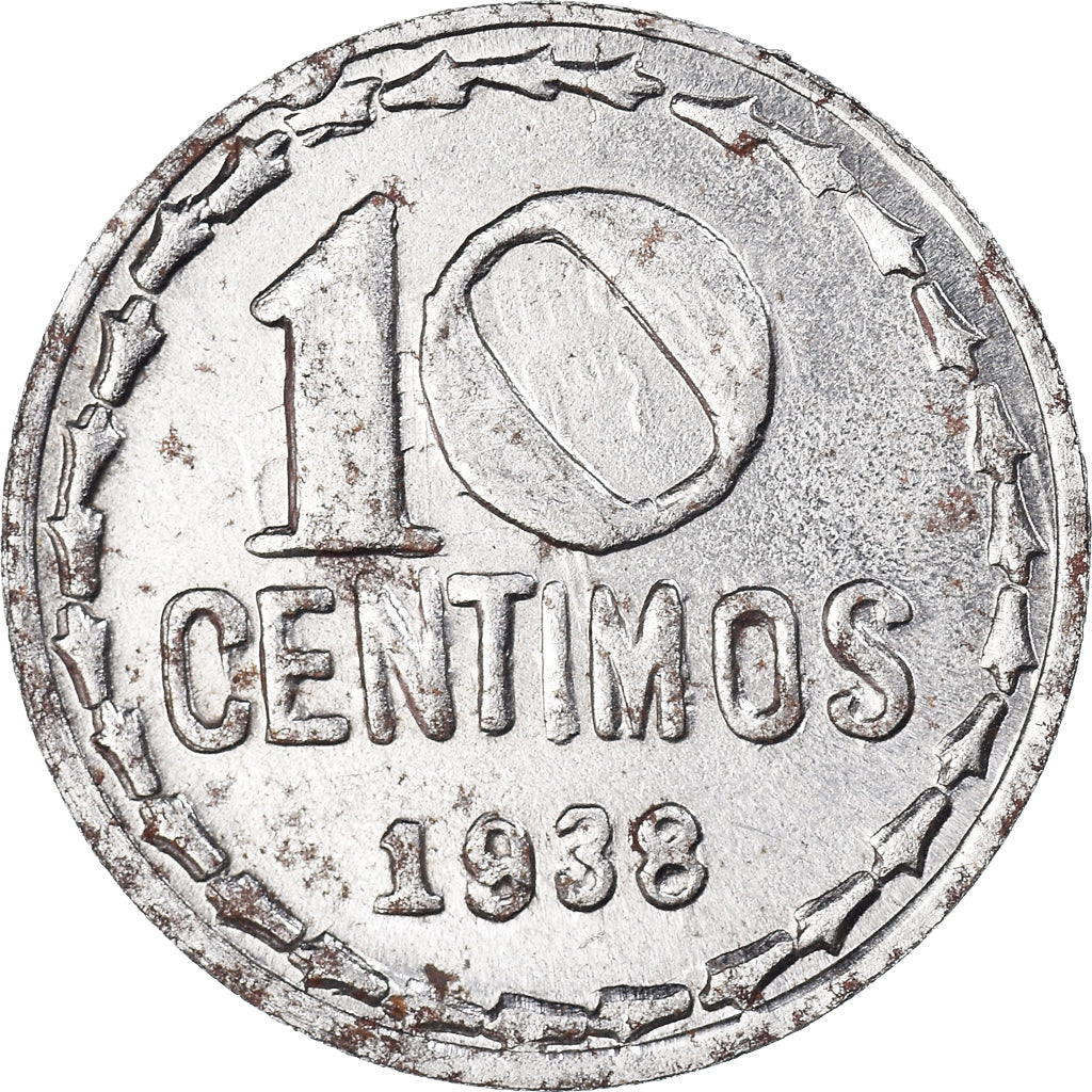 Moneda, España, 10 Centimos, 1938