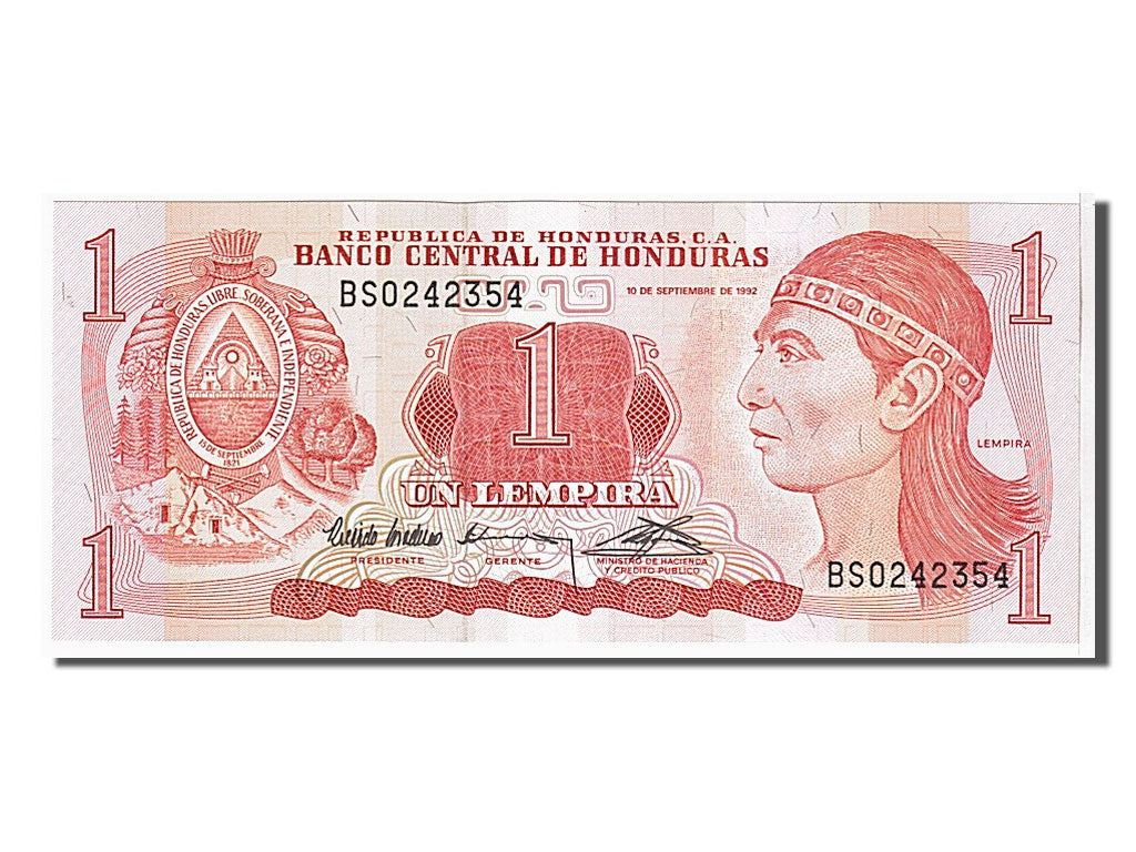 Honduras, 1 Lempira, 1992, KM #71, UNC(65-70), BS0242354