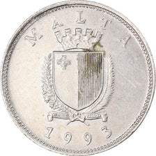 Moneta, Malta, 25 Cents, 1993