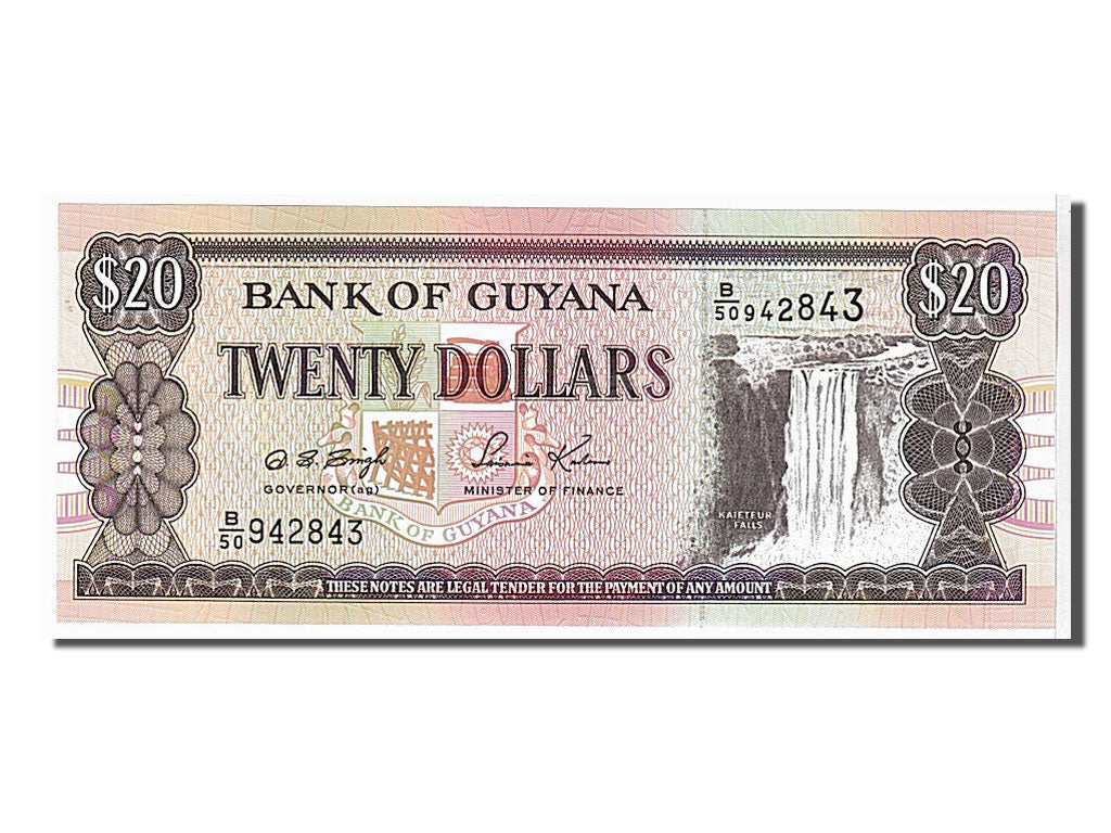 Guyana, 20 Dollars, 1966, FDS