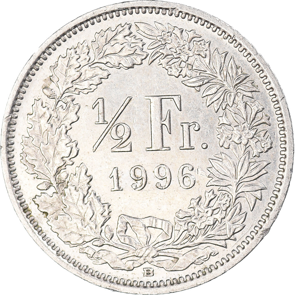 Moeda, Suíça, 1/2 Franc, 1996