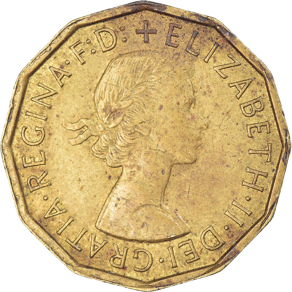 Münze, Großbritannien, 3 Pence, 1963