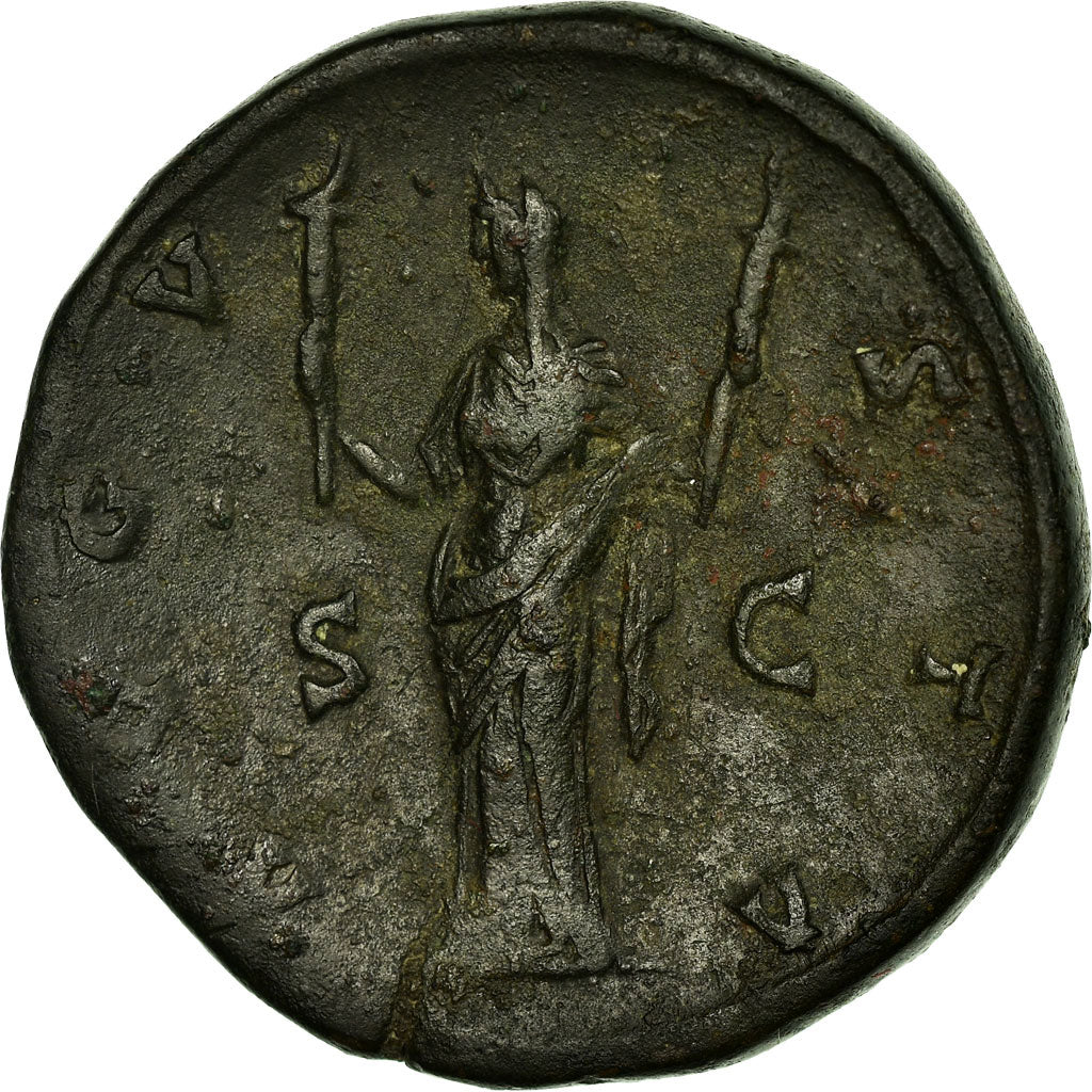 Coin, Faustina I, Sestertius, Roma, EF(40-45), Bronze, Cohen:91