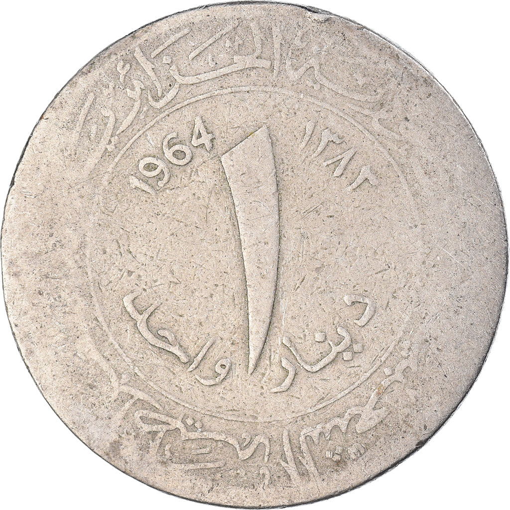 Moeda, Argélia, Dinar, 1964, VF(30-35), Níquel