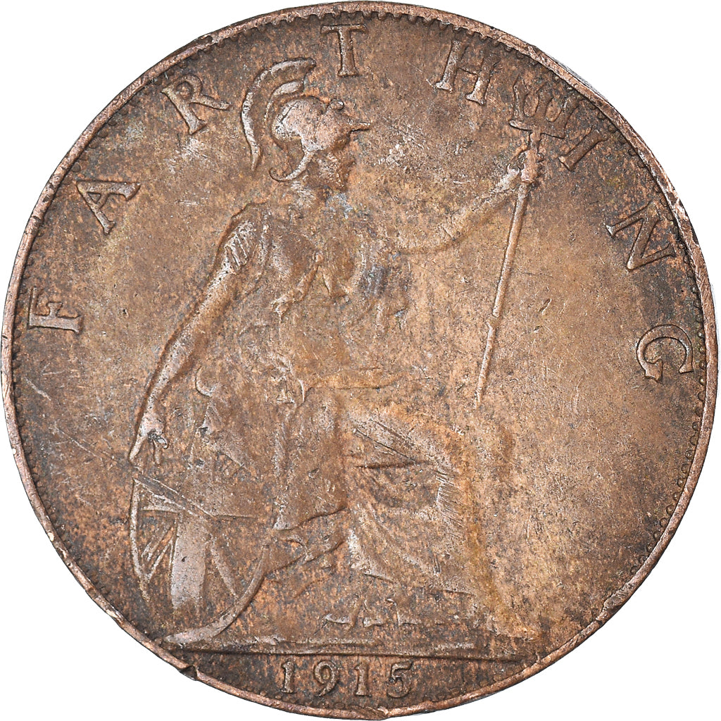Moneda, Gran Bretaña, Farthing, 1915